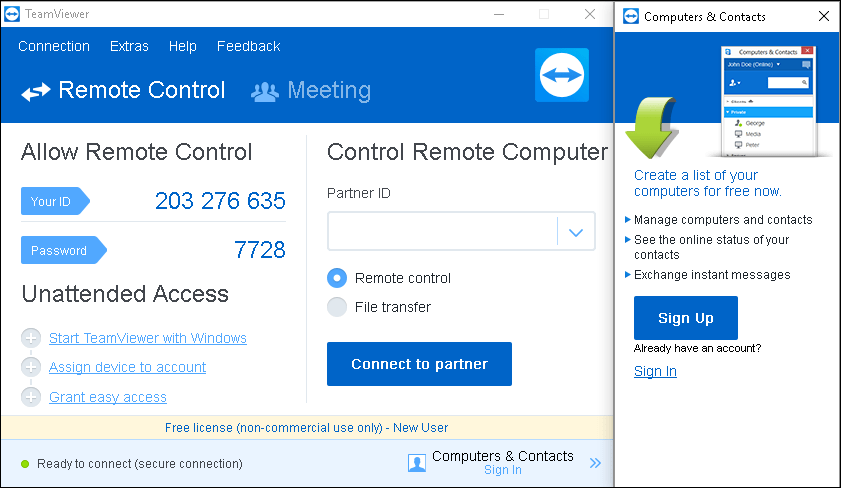 join teamviewer remote control session