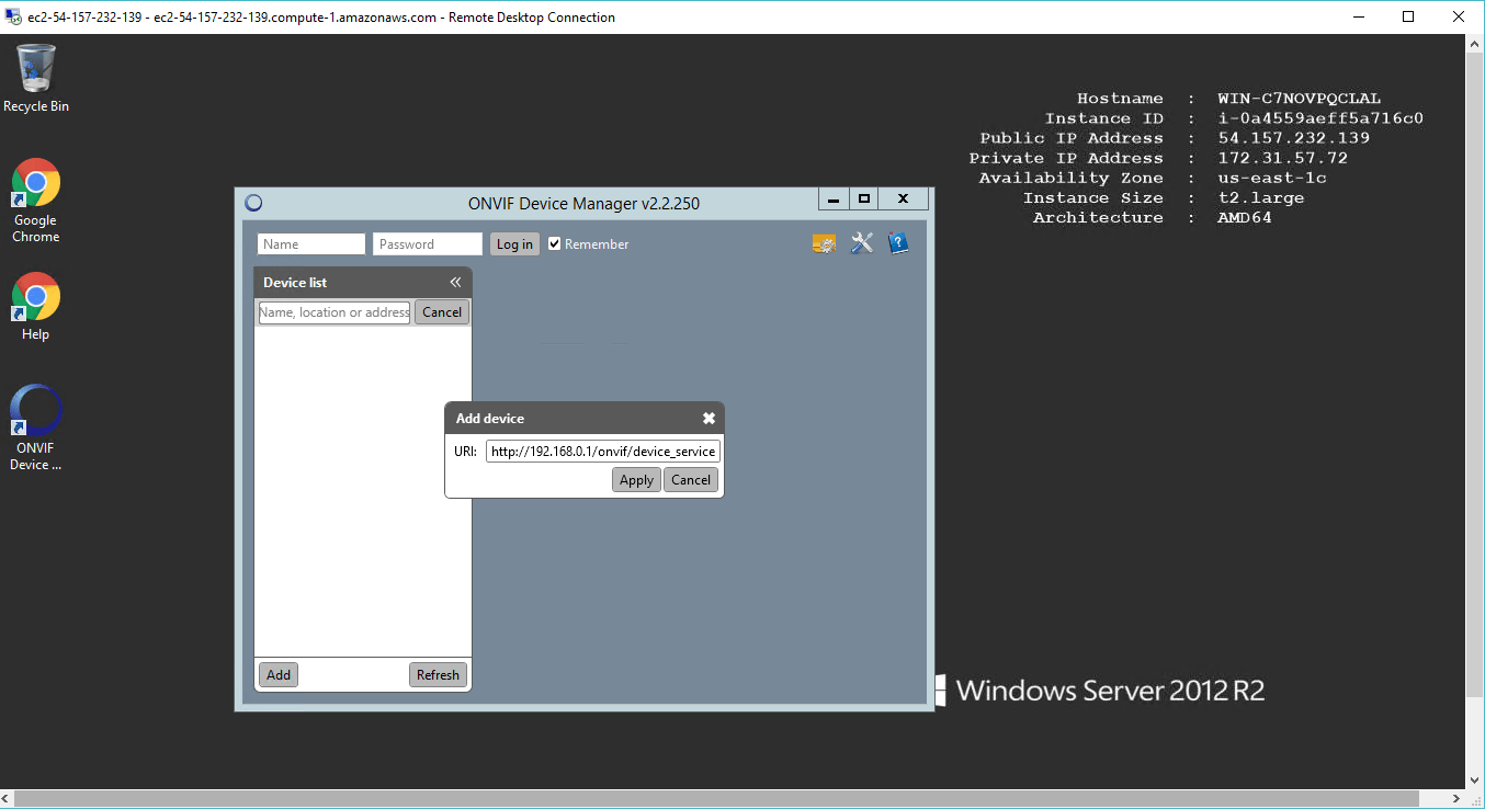 ONVIF Device Manager on cloud
